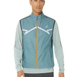 Asics Light Teal Regular Fit Printed LITE-SHOW Sports Jacket-image-22