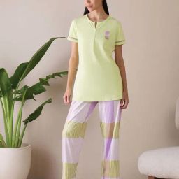 Sweet Dreams Green Plain Pyjama Set-image-68