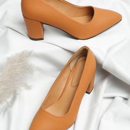 Bruno Manetti Women Camel Brown PU Pumps-41