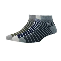 Peter England Pack Of 3 Striped Ankle-Length Socks-58