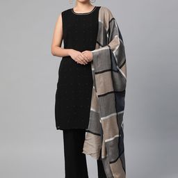 MODARTA Checked Woolen Shawl for Women-7