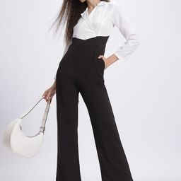 glitchez Monochrome Magic Faux Wrap Jumpsuit-41