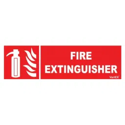 Variex 30x10 cm Fire Extinguisher Dark Red Photo-luminescent Sign Board, VSB-FE12X4-picture-43