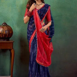 Saree mall Floral Printed Bagh Embellished Saree-image-85