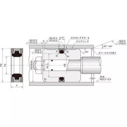 NOK φ55x70 mm SPGW Type PTFE + Nitrile Rubber Packing Seal, SPGW 70 55 10.5-image-27