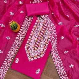 LeeliPeeri Designer Embroidered Unstitched Dress Material-image-41