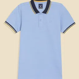Allen Solly Junior Boys Solid Polo Collar Short Sleeves Cotton Blend T-Shirt-image-66