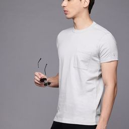 Allen Solly Slim Fit Pure Cotton T-shirt with Pocket Detail-image-2