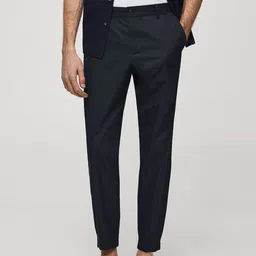MANGO MAN Slim Fit Cotton Trousers-image-75