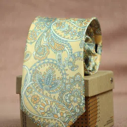 Tossido Men Yellow & Green Printed Broad Tie-picture-40