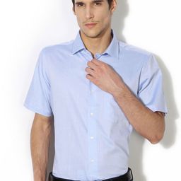 Van Heusen Men Blue Slim Fit Formal Shirt-image-101