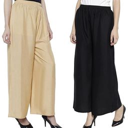 CHANDERKASH Women Relaxed Straight Leg Straight Fit Easy Wash Trousers-image-98