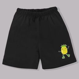 KAVEE 100% Cotton Biowashed Monster Printed Shorts - Black-image-11