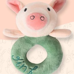 Mi Arcus Oink Ring Rattle Toy-Baby Pink-11