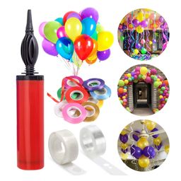 Zyozi Balloon Arch Decorating Kit Hand Balloon Pump Multicolor Ribbon Arch and Glue Dot MultiColor (pack Of 9)-image-28