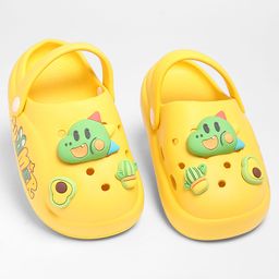 KIDLINGSS Dino Applique Detailed Perforated Clogs - Yellow-picture-25