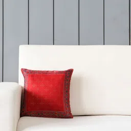 Eyaas Red & Blue Ethnic Motifs Square Cushion Covers-16