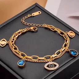 Zabby Allen Rose Gold-Plated Stainless Steel Bracelet With Charms-image-42