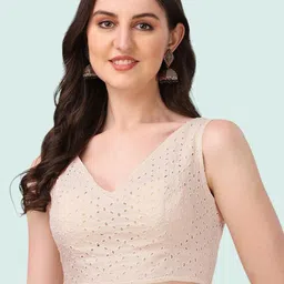 Moda Rapido Embroidered Cotton Saree Blouse-image-95