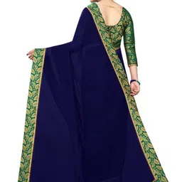 limtd Zari Pure Georgette Saree image 3