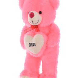 Goldenhub Teddy Bear 60 Cm Standing Different With Heart Pink image 2