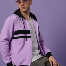 Mast & Harbour Men Colourblocked Hooded Sweatshirt-image-96