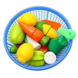 SANISHTH Realistic Sliceable Fruits & Vegetables Cutting Play Toy Set - Multicolor image 3