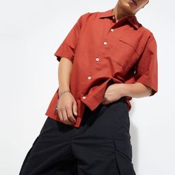 max Men Solid Spread Collar Cotton Casual Shirt-image-89
