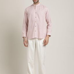 Saltpetre Mandarin Collar Shirt & Trousers Co-OrdsSet-image-30