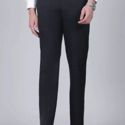 Cantabil Navy Blue Regular Fit Trousers-image-74