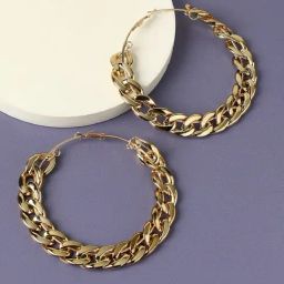 Sohi goldplated hoop earrings earrings-image-97