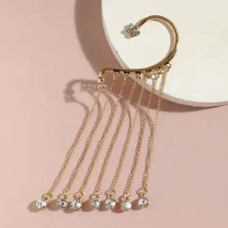 Sohi goldplated ear cuff earrings-image-16