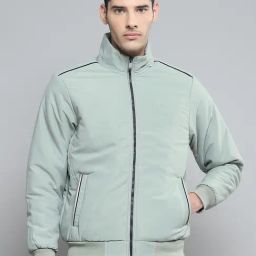 Cloak & Decker Mens Solid Mint Green Mock Neck Full Sleeve Jacket-picture-18