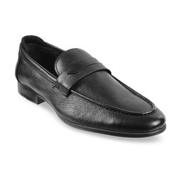 DAVINCHI Men Textured Formal Leather Loafers-image-57