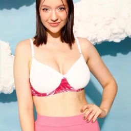 Clovia White Printed T-Shirt Bra-image-41