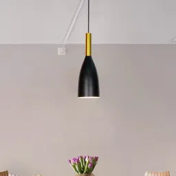 FOS LIGHTING Black & Gold Mild Steel Bottle Pendant Light-image-76