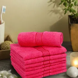 Bianca D'ross Pink 100% Cotton 380 GSM Face Cloths - Set of 8-image-56