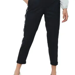 Solly by Allen Solly Black Polka Dot Trousers-image-69