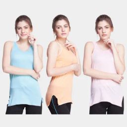 Dollar Missy Assorted Cotton Camisole - Pack of 3-image-9
