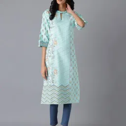 Aurelia Blue Straight Kurta-picture-44