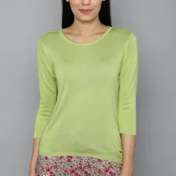 Allen Solly Green Regular Fit T-shirt-image-50