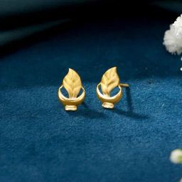 P.N.Gadgil Jewellers 22KT (916) BSI Gold Garden Lattice Stud Earring for Women-image-61