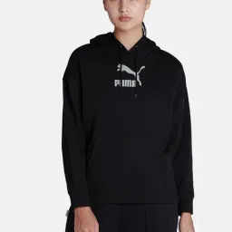 Puma Brand Love Black Logo Print Hoodie-image-29
