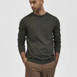 Selected Homme Forest Night Cotton Regular Fit Self Pattern Sweatshirt-picture-21