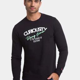 Being Human Black Cotton Regular Fit Printed Sweatshirts-image-49