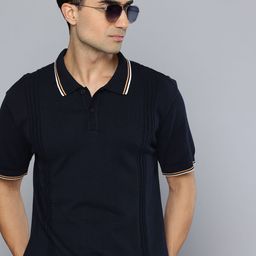 Levis Pure Cotton Self Striped Polo Collar Slim Fit T-shirt-image-65