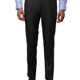 Raymond Grey Slim Fit Checks Trousers-image-18