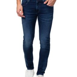 Spykar Dark Blue Super Slim Fit Stretchable Jeans-image-40