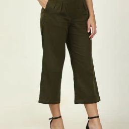 Saltpetre Olive Tencel Relaxed Fit Pants-image-53