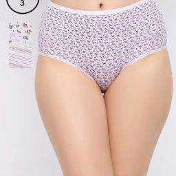 Clovia Multicolor Floral Print Hipster Panty (Pack of 3)-image-58